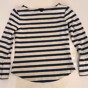 Ann Taylor Striped Long Sleeve Top XS